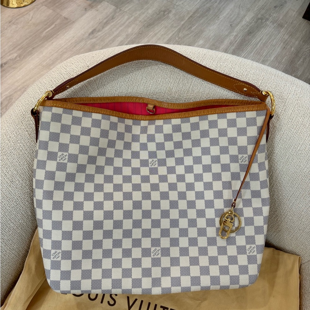Authentic Louis Vuitton delightful MM damier azur HOT PINK interior - Picture 3 of 13